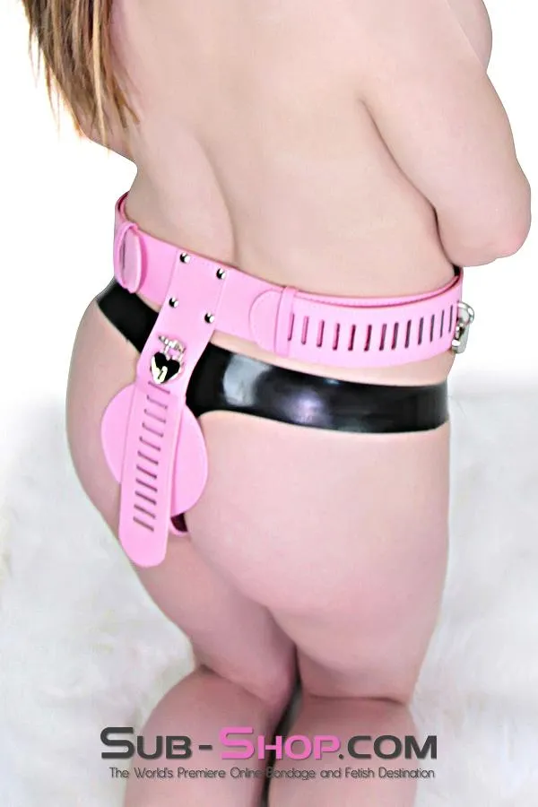 0902RS      Locking Princess Pink Female Chastity Belt