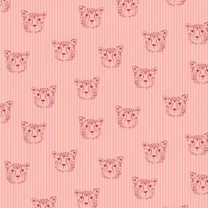 100% Cotton Print - Leopard & Stripe