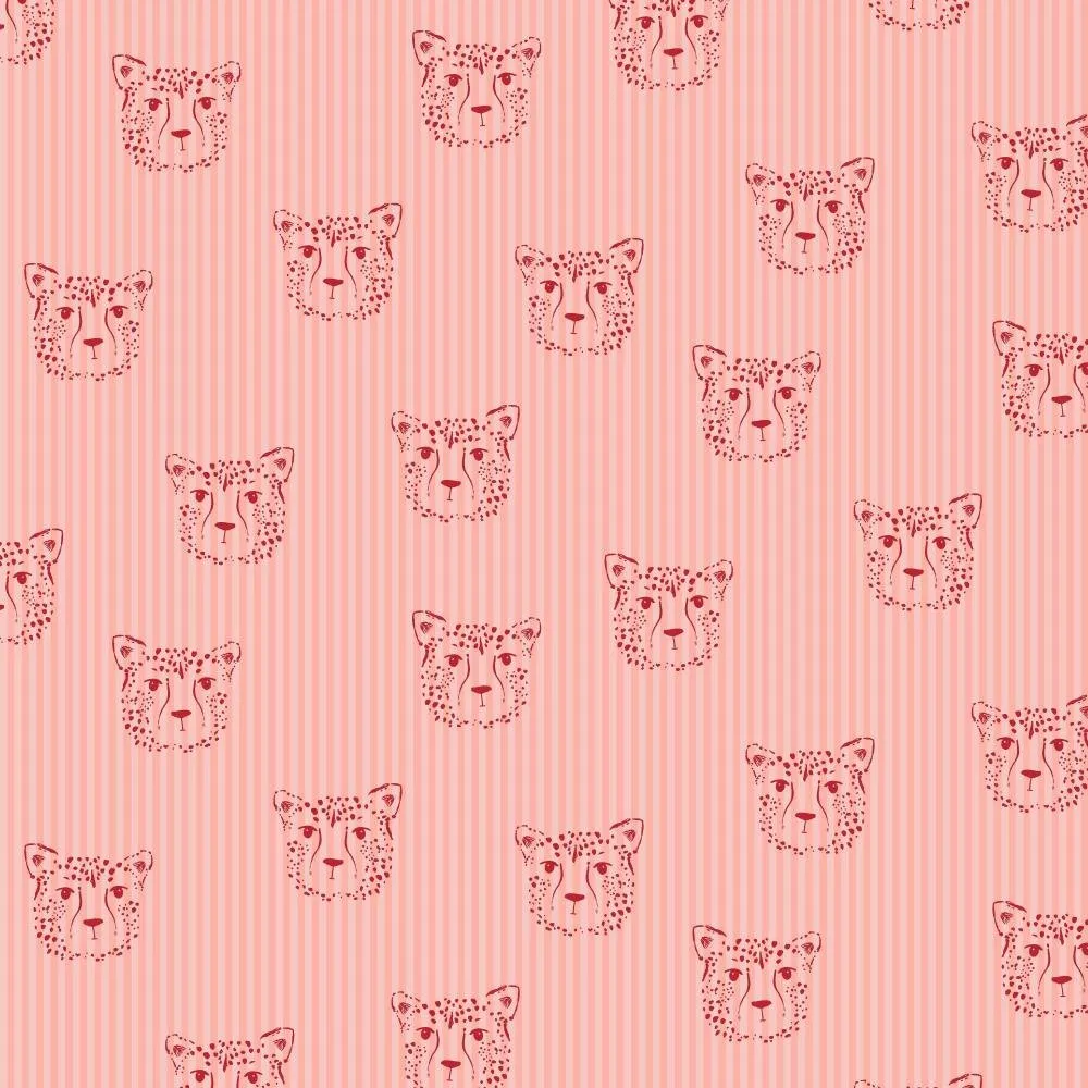 100% Cotton Print - Leopard & Stripe
