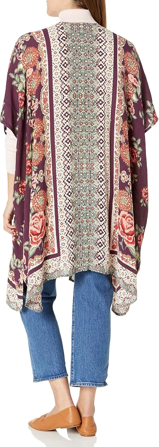 Angie Women's Clothes Printed Duster Kimono