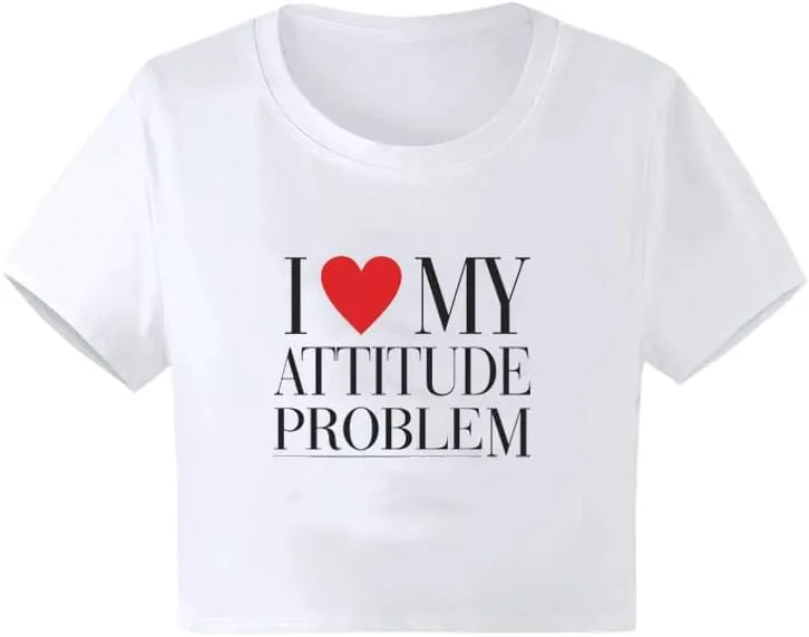 Baby Tees for Women Y2K Baby Tees E-Girls Cute Graphic Print Crop Tops Slim Fit T Shirts Retro Vintage Aesthetic
