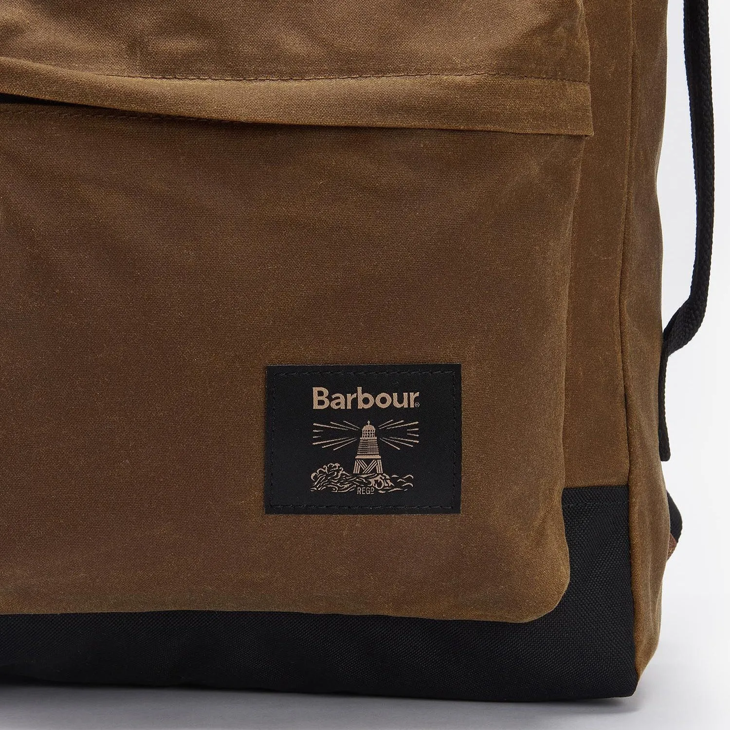 Barbour Field Wax Backpack in Tan/Black