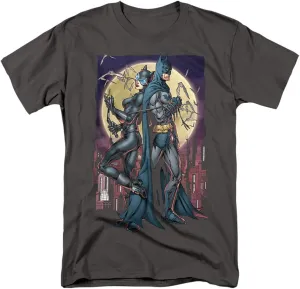 Batman and Catwoman Paint The Town Unisex Adult T Shirt for Men and Women