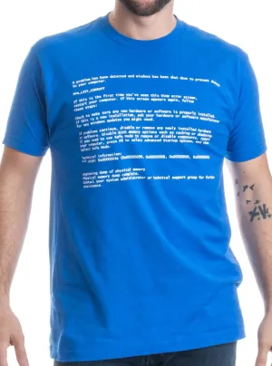 Blue Screen of Death - Geeky Tech IT Error, Funny Computer Nerd Unisex T-shirt