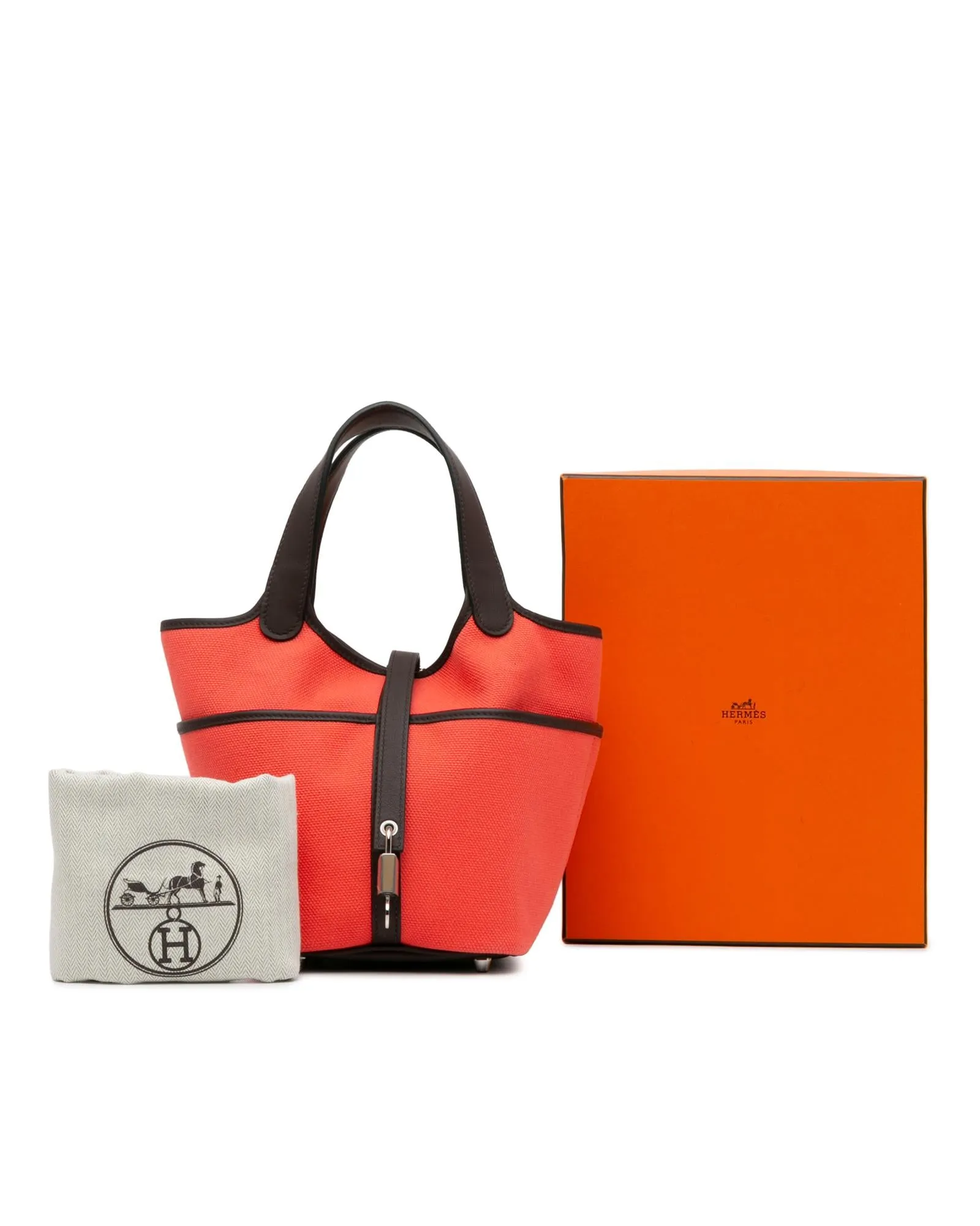 Canvas and Leather Cargo Picotin with Buckle Closure