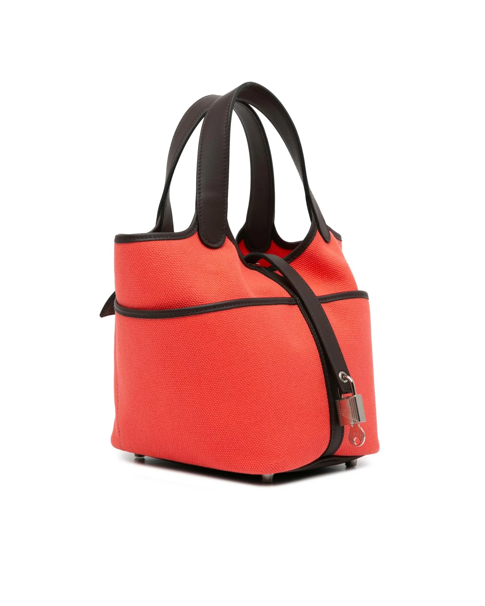 Canvas and Leather Cargo Picotin with Buckle Closure