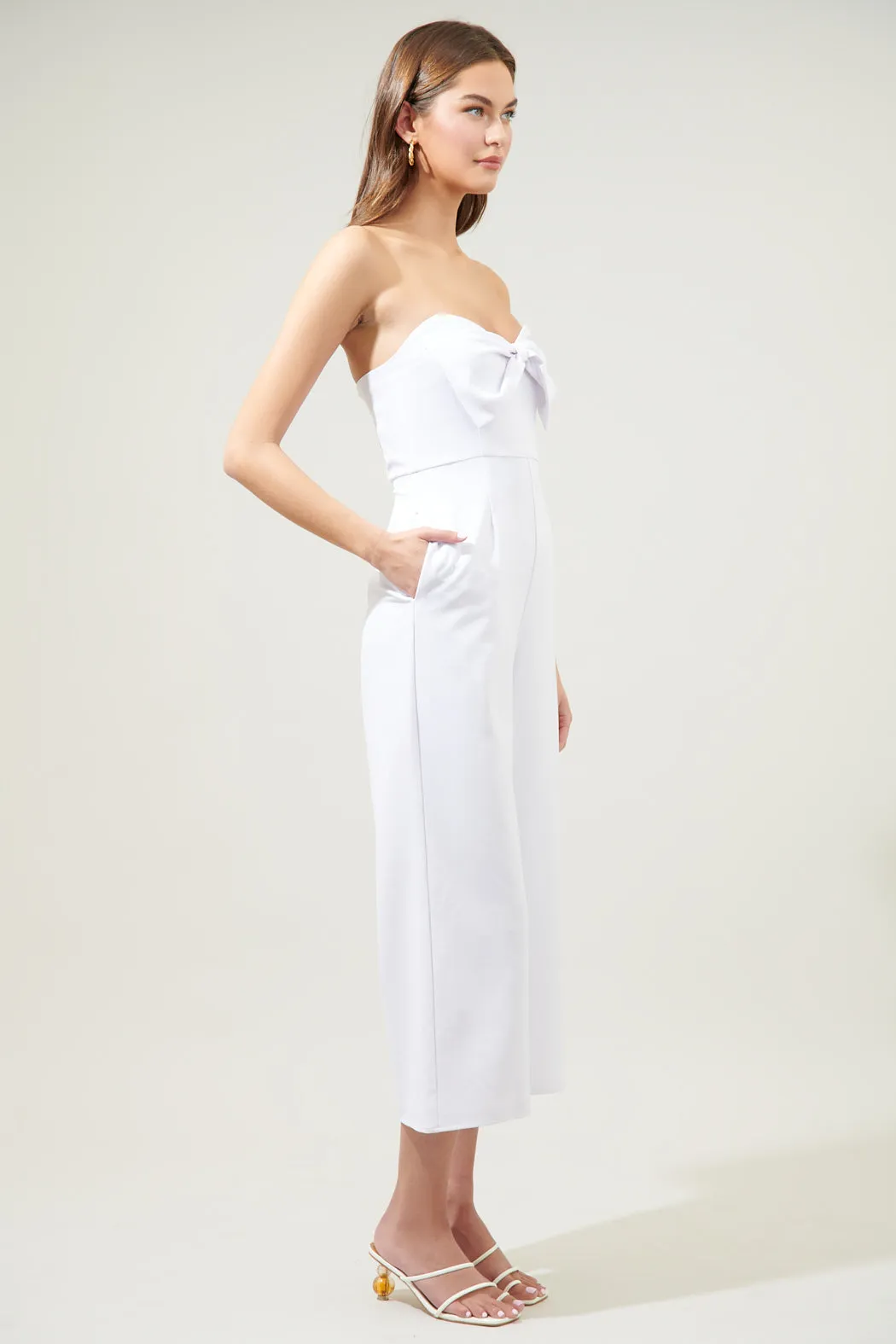 Caruso Bow Tie Cropped Jumpsuit