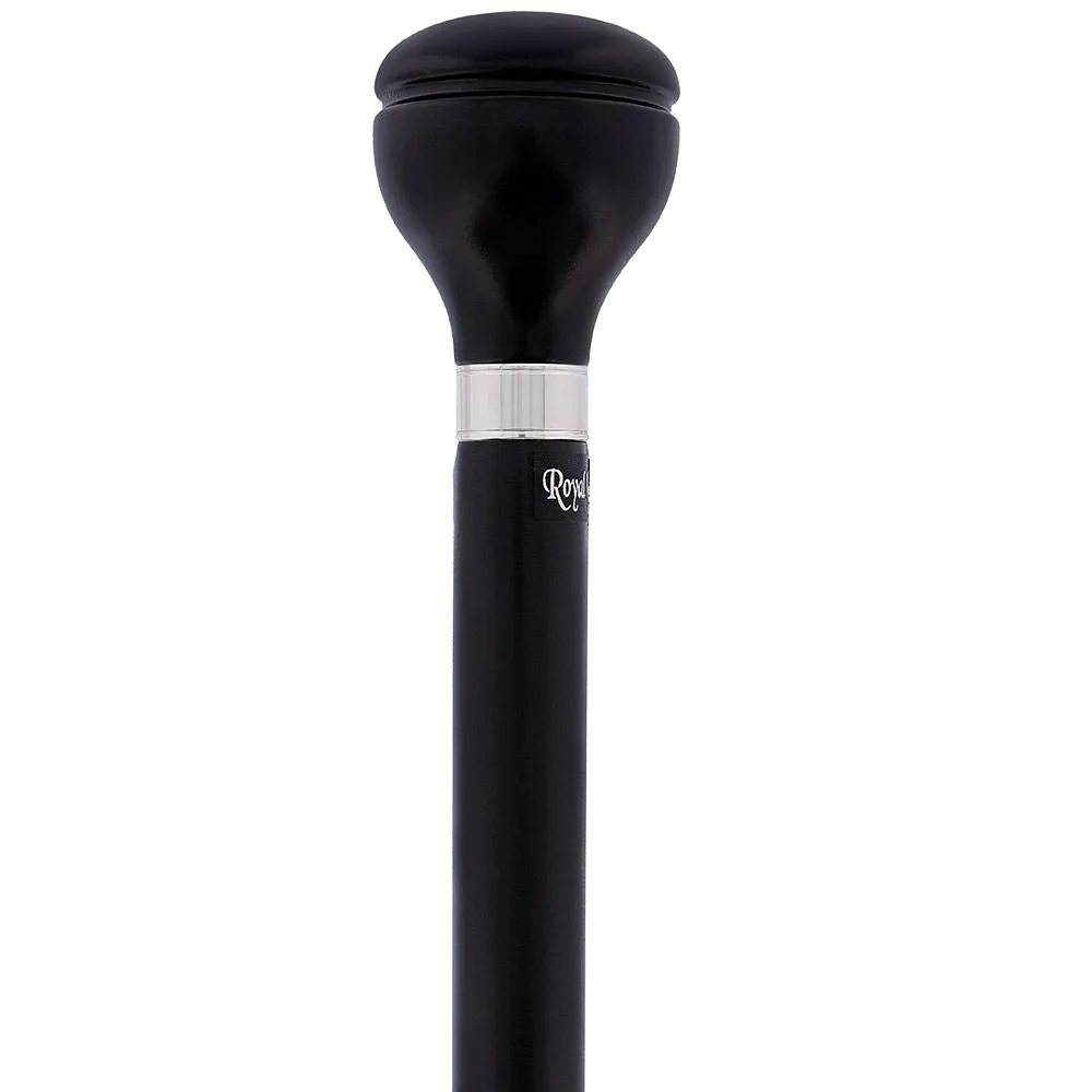 Classic Timeless Walking Stick: Black Beechwood Knob Handle