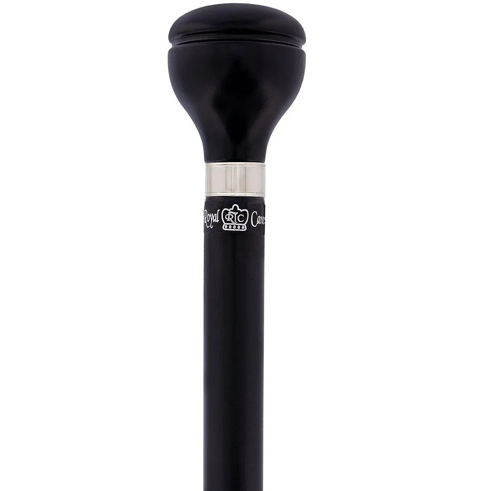 Classic Timeless Walking Stick: Black Beechwood Knob Handle