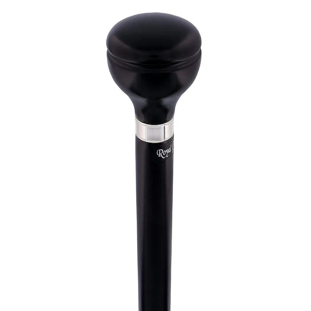 Classic Timeless Walking Stick: Black Beechwood Knob Handle