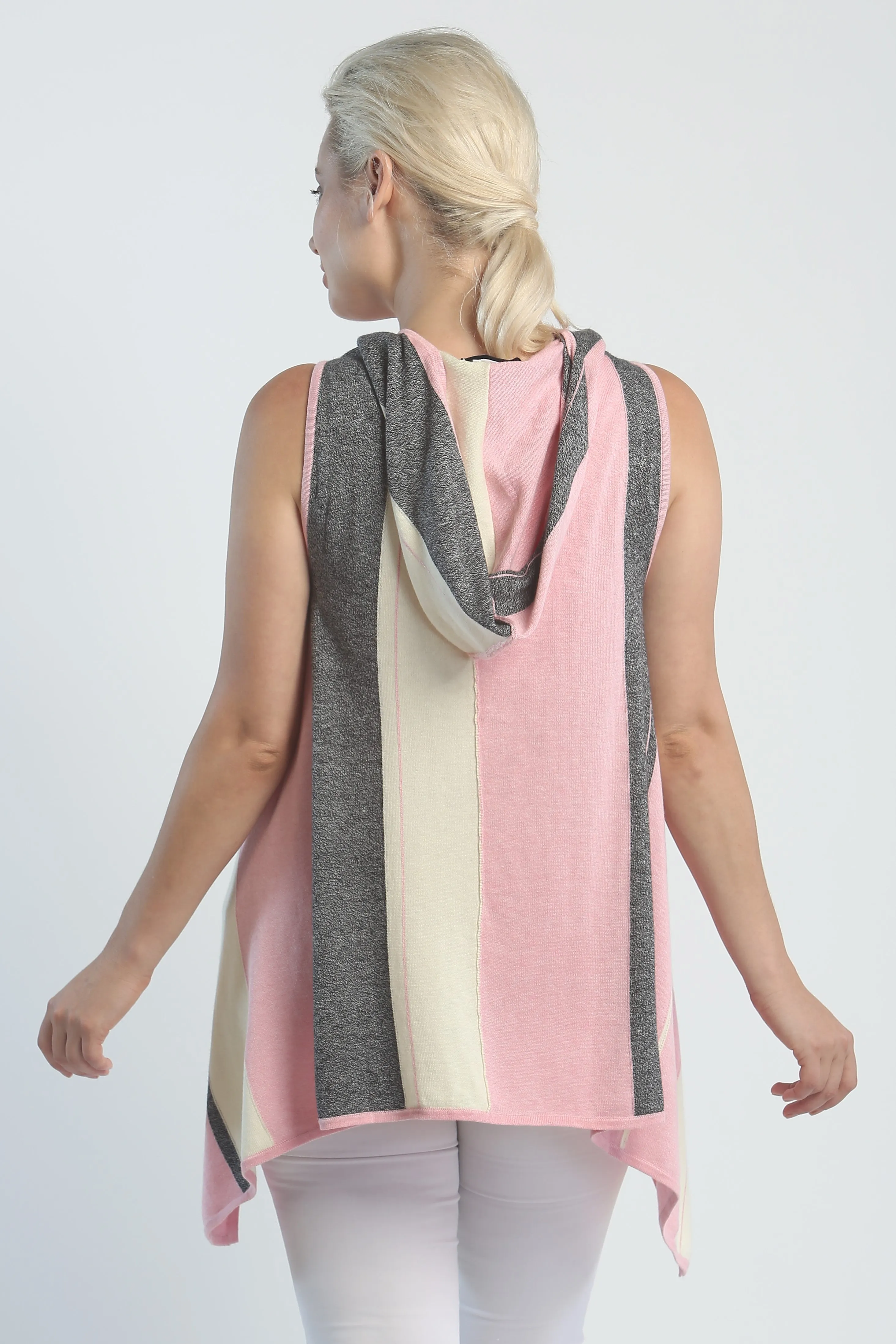 Color Block Hoodie Cover Up