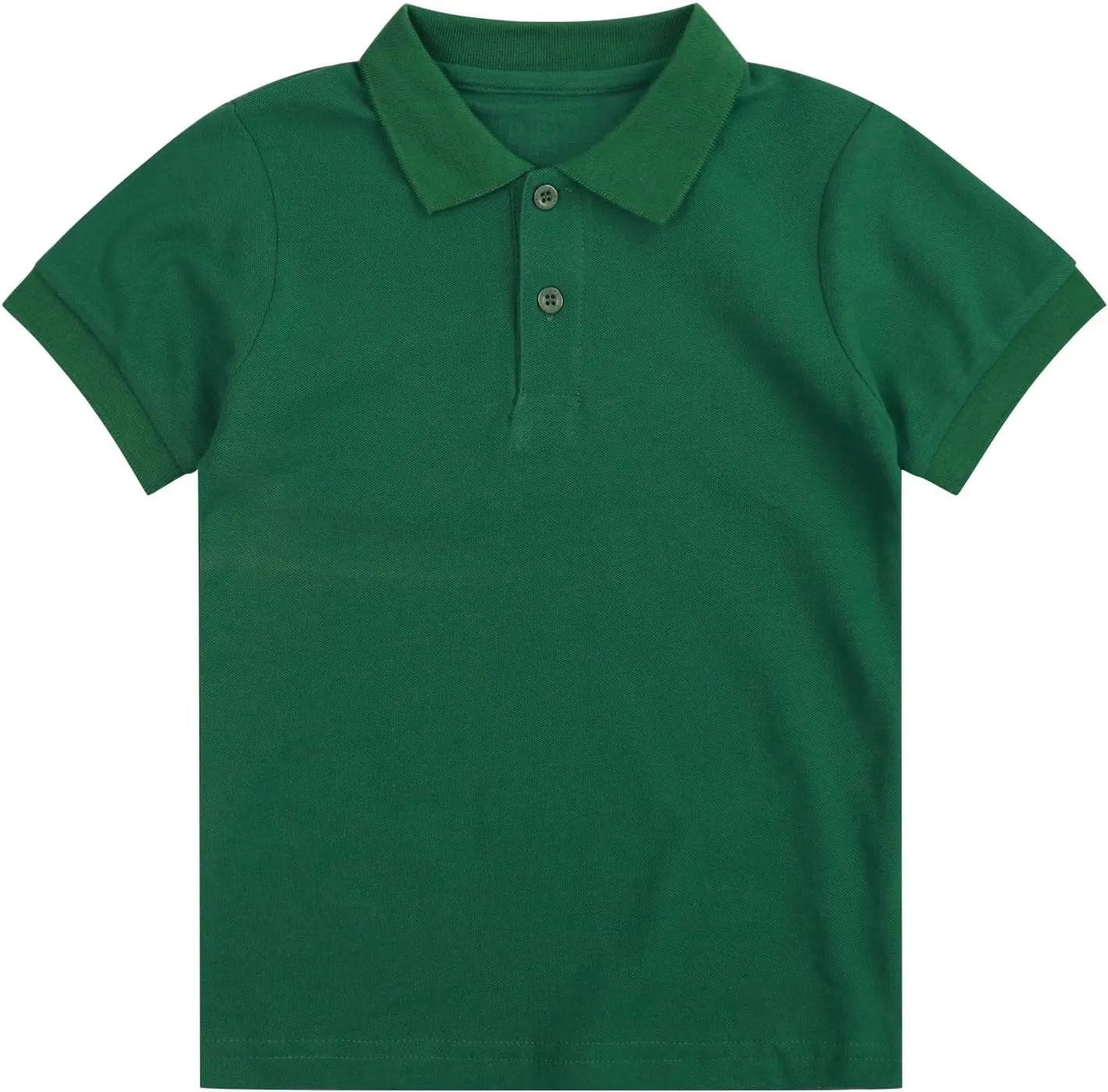 CUNYI Boys' Cotton Pique Polo Shirts Uniform Short Sleeve Tops