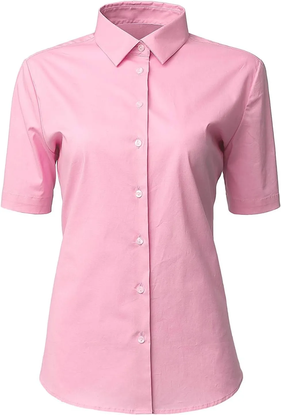 DIIG Dress Shirt for Women Long-Sleeve Women Tops Blouses, White Red XS M 2 XL