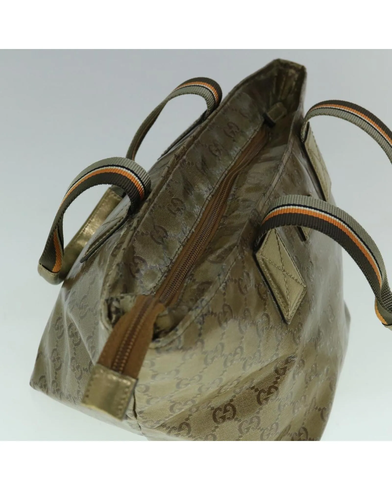 GG Canvas Crystal Tote Bag with Gold Tone Accents