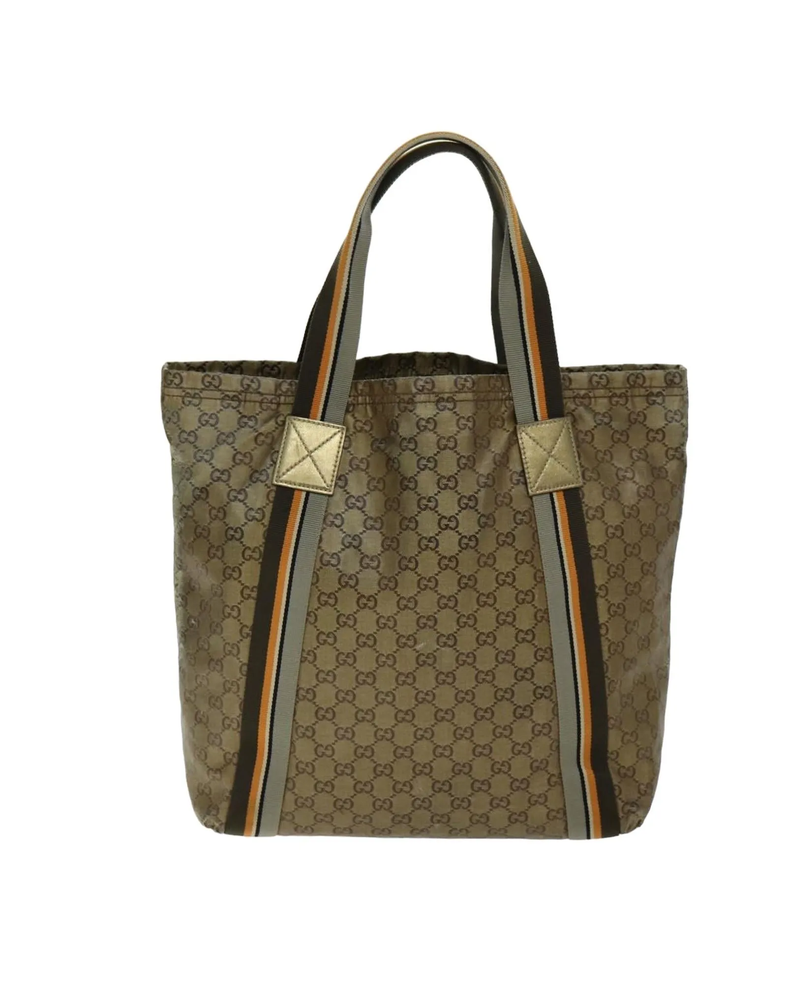 GG Crystal Canvas Tote Bag with Gold Tone Details