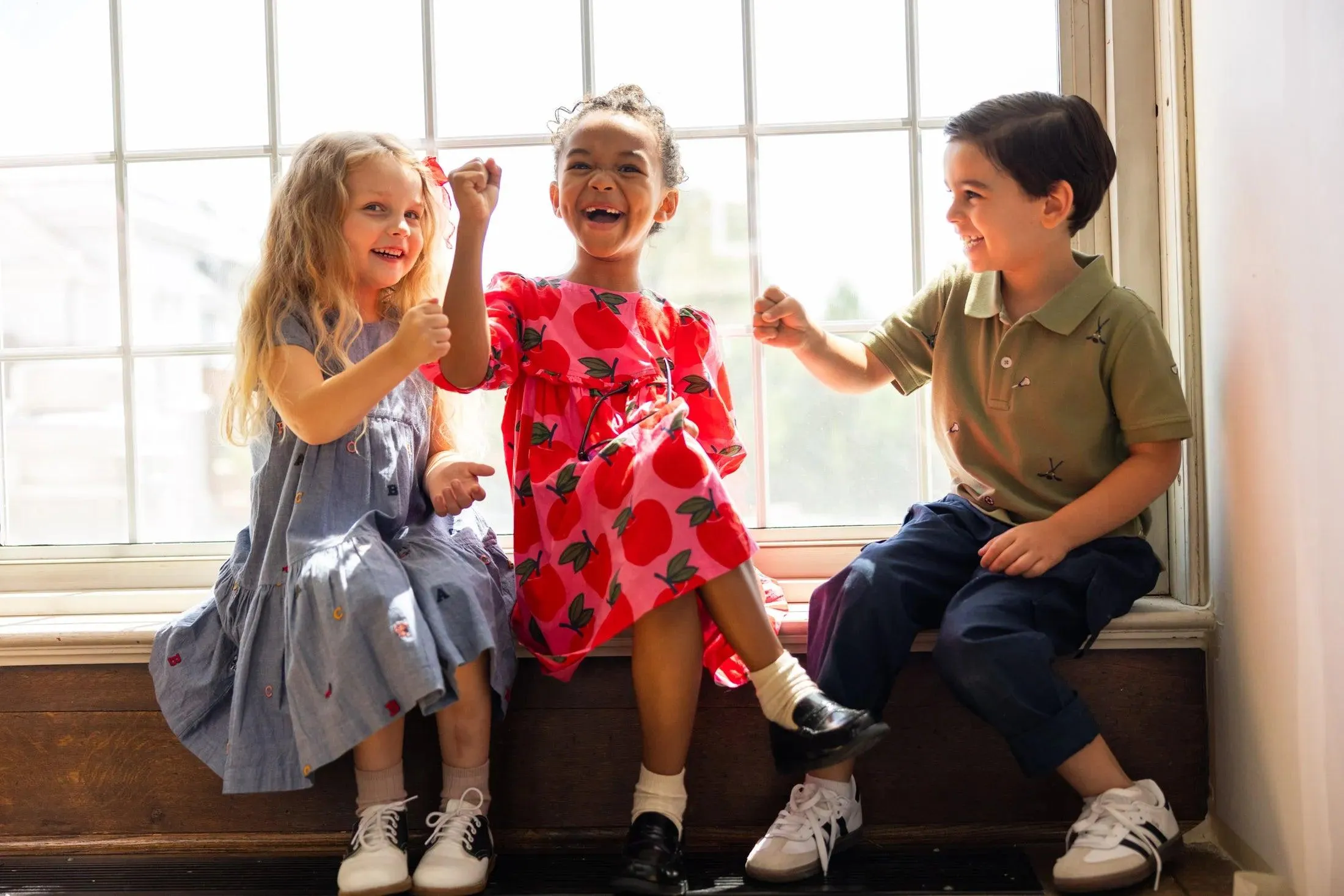 Girls Dresses | Rowan - Pink Apples | Pink Chicken