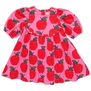 Girls Dresses | Rowan - Pink Apples | Pink Chicken