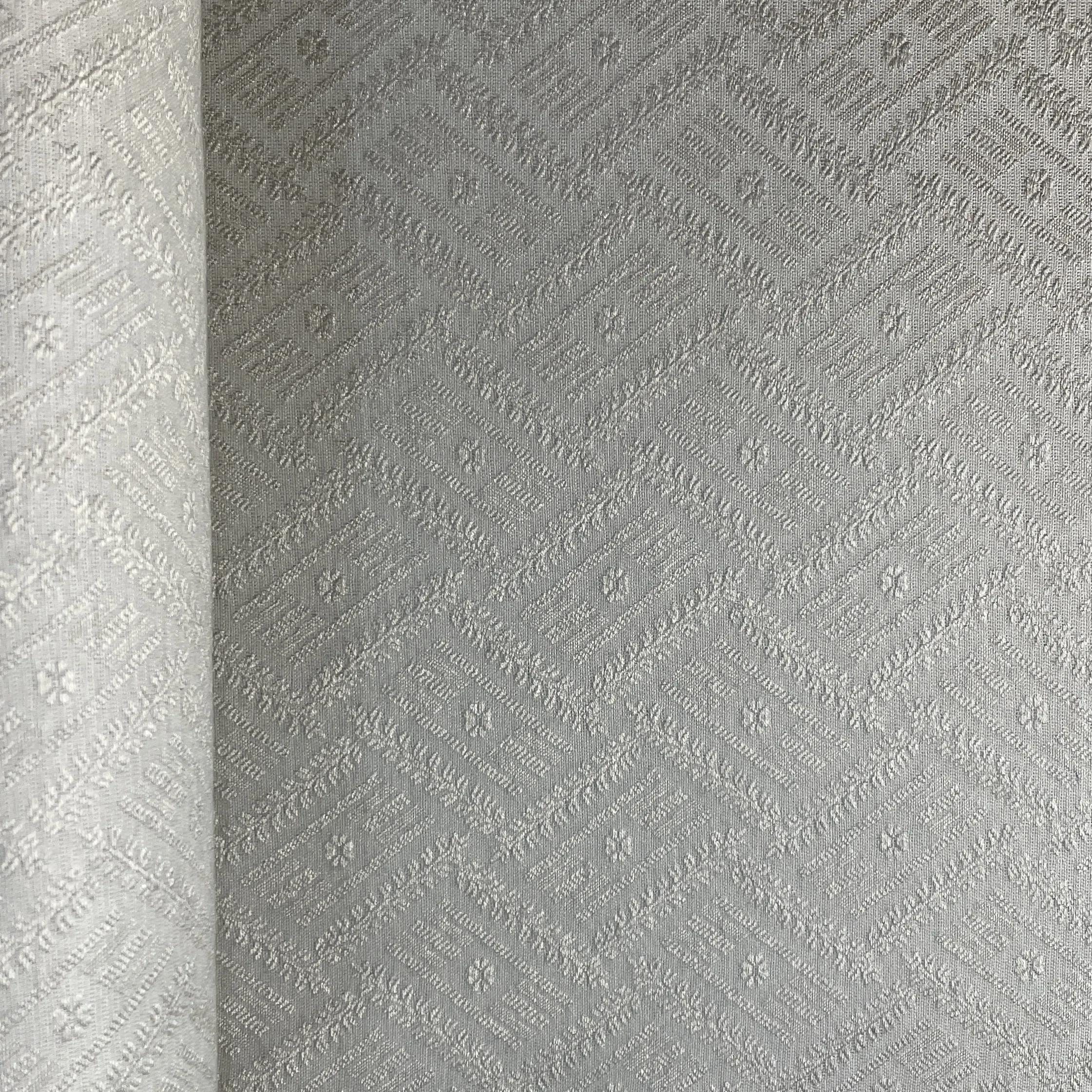 Grey Self Tanchui Cotton Silk Fabric 19662
