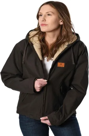 IG Insulated Gear Womens Sherpa Lined Washed Duck Hooded Jackets