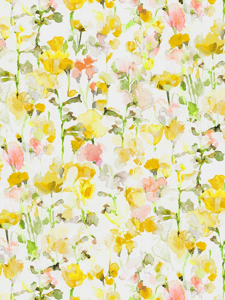 Inky Fields Yellow - Liberty of London Cotton Tana Lawn - Half Yard