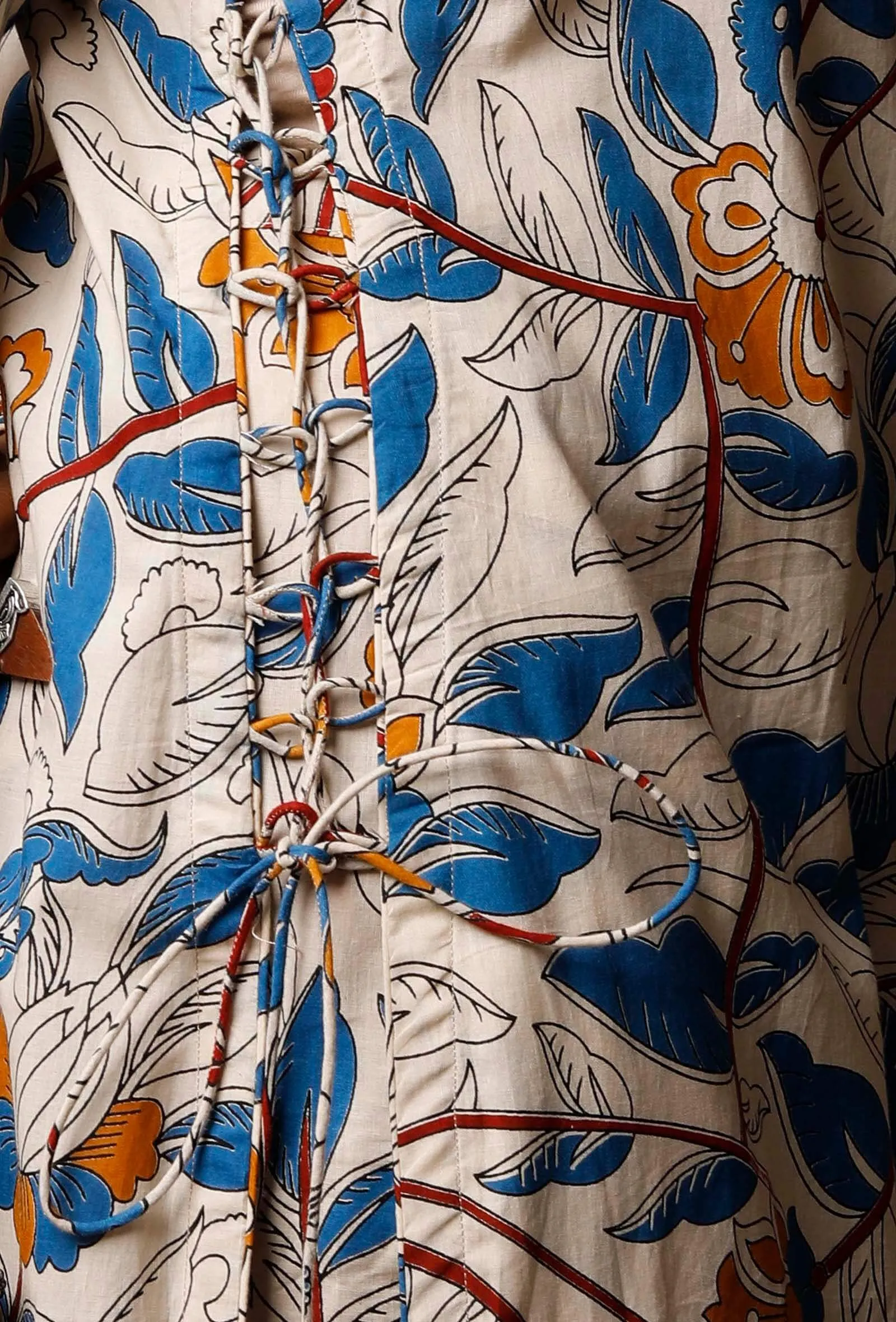 Kalamkari Side Dori Cotton Kurta