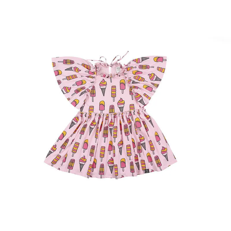 Kukukid Cape Dress Pale Pink Icecream