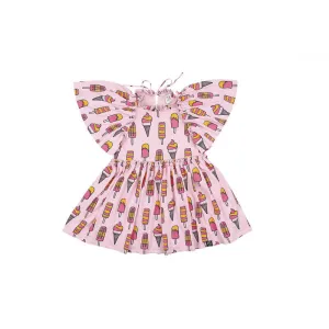 Kukukid Cape Dress Pale Pink Icecream