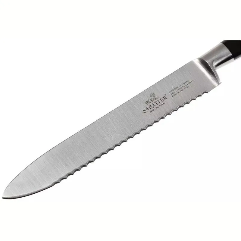 Lion Sabatier Ideal Serrated Utility Knife Brass Rivets 12cm