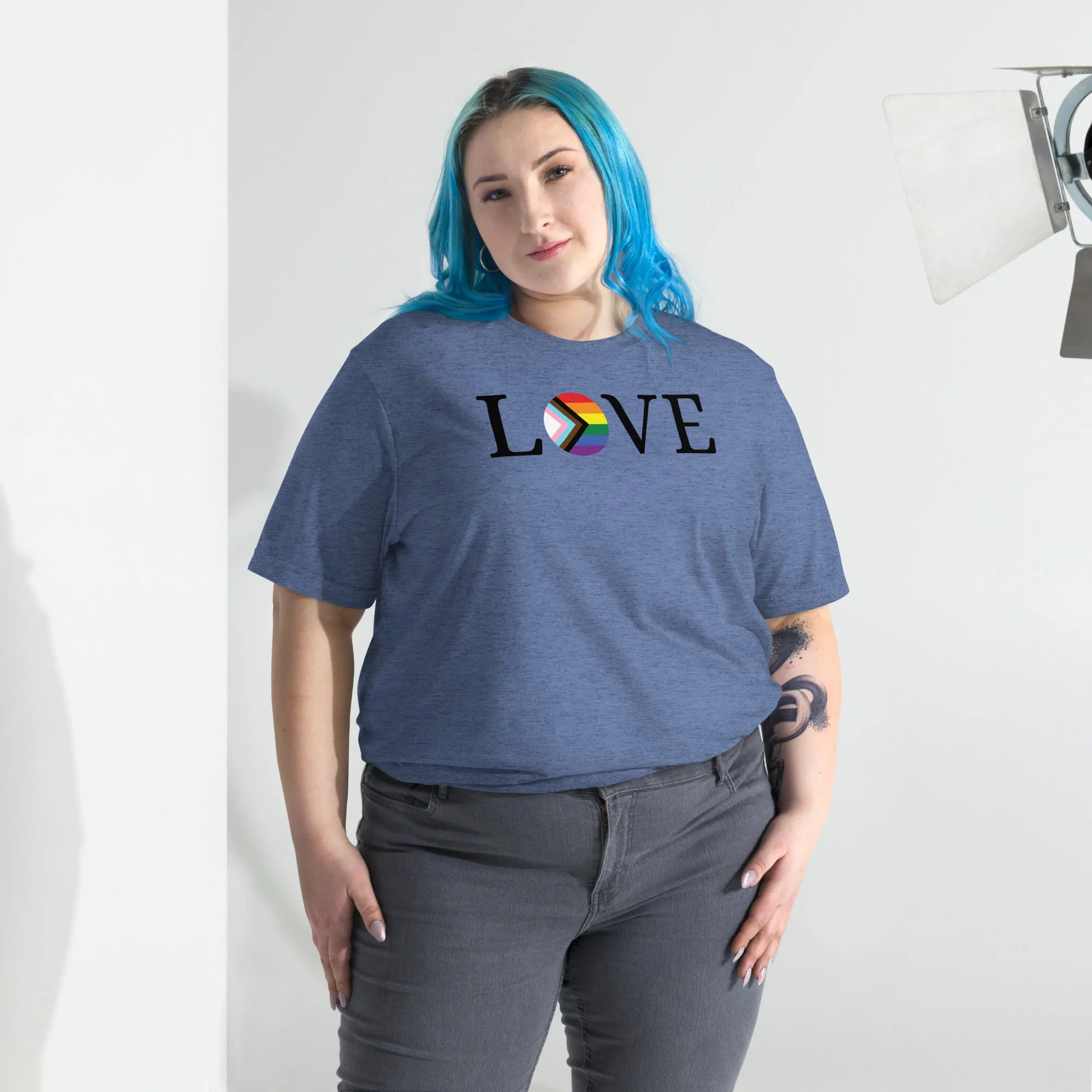 Love Pride Flag - Short sleeve t-shirt, comfy, soft, fun, bold