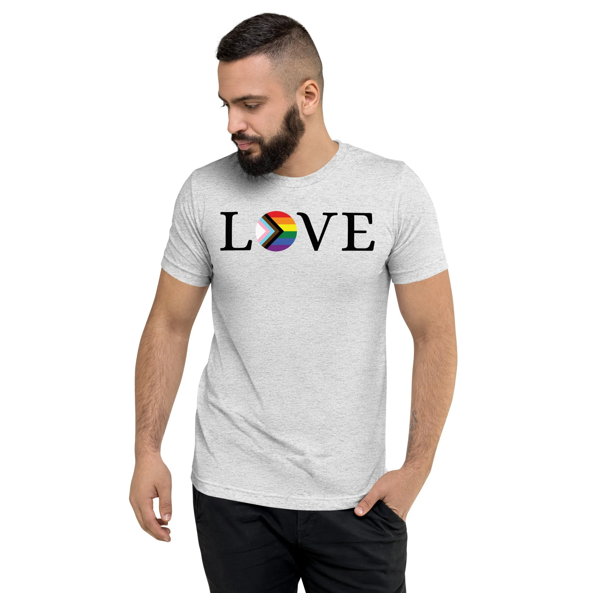 Love Pride Flag - Short sleeve t-shirt, comfy, soft, fun, bold