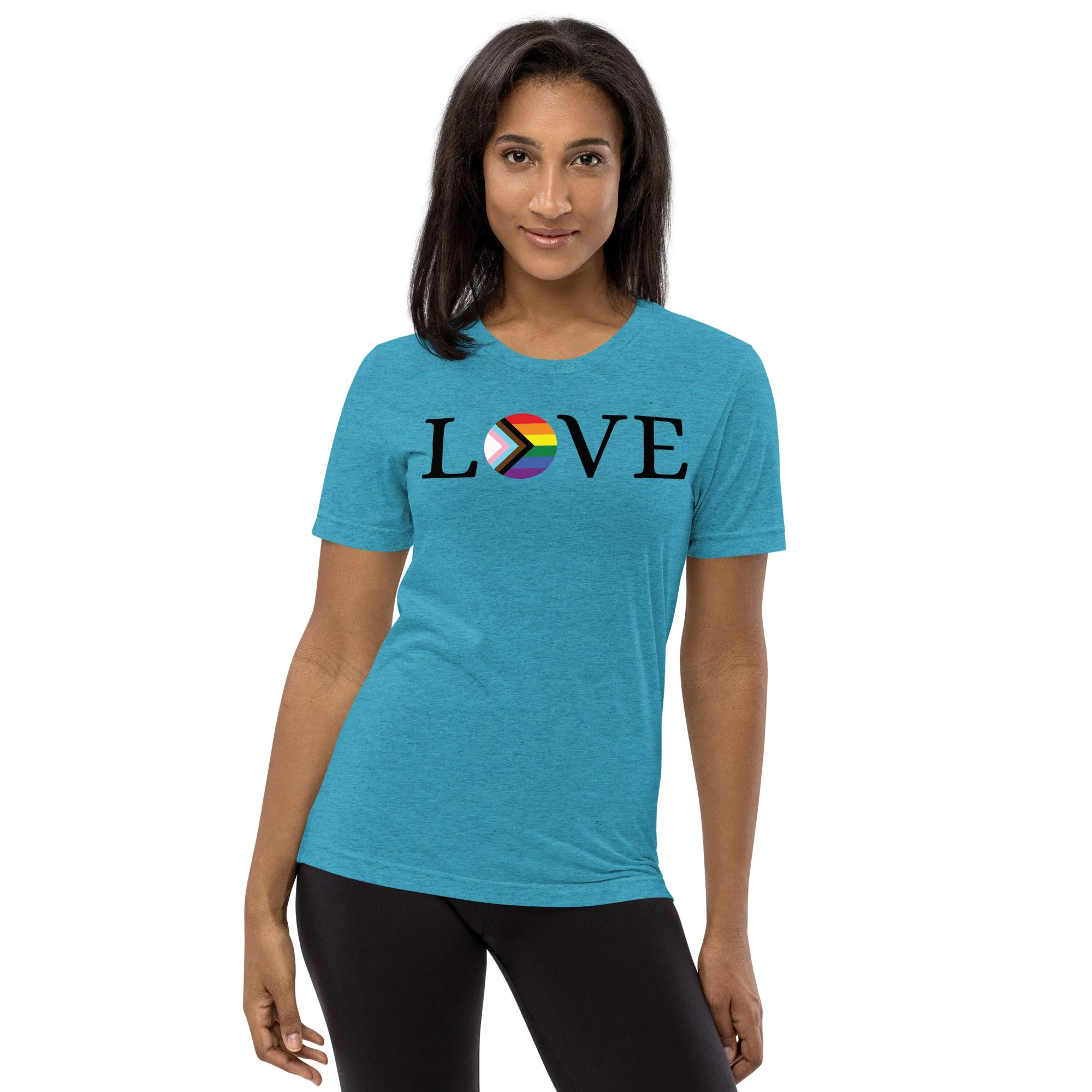 Love Pride Flag - Short sleeve t-shirt, comfy, soft, fun, bold