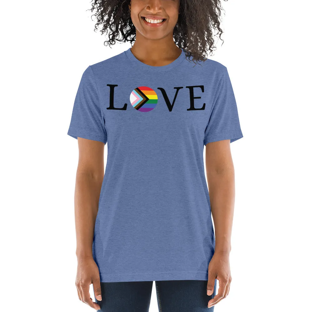 Love Pride Flag - Short sleeve t-shirt, comfy, soft, fun, bold