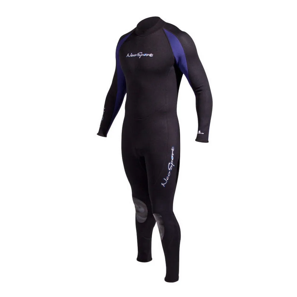 Open Box NeoSport 7/5mm Men’s Neoprene Backzip Jumpsuits-Black / Blue-MD