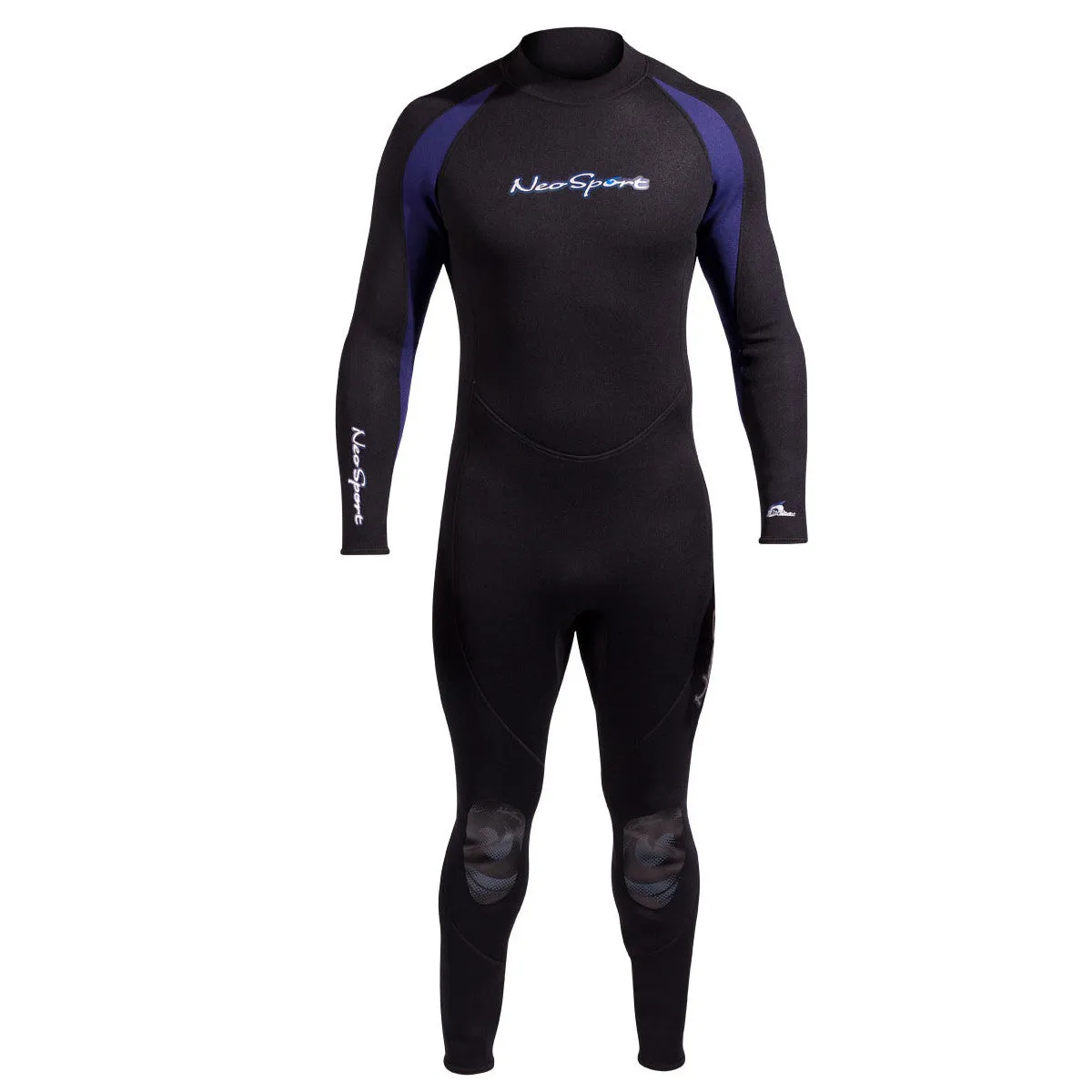 Open Box NeoSport 7/5mm Men’s Neoprene Backzip Jumpsuits-Black / Blue-MD