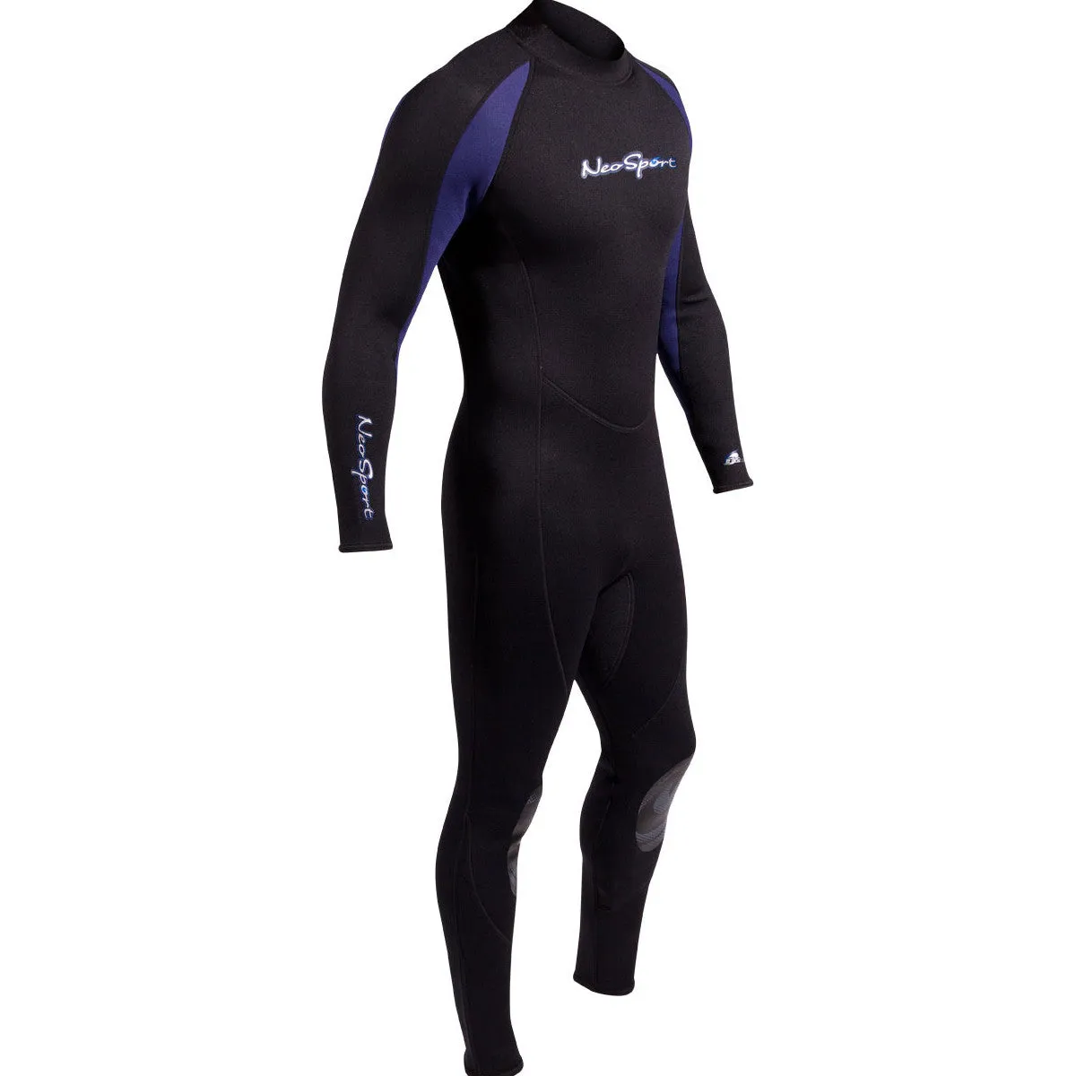 Open Box NeoSport 7/5mm Men’s Neoprene Backzip Jumpsuits-Black / Blue-MD