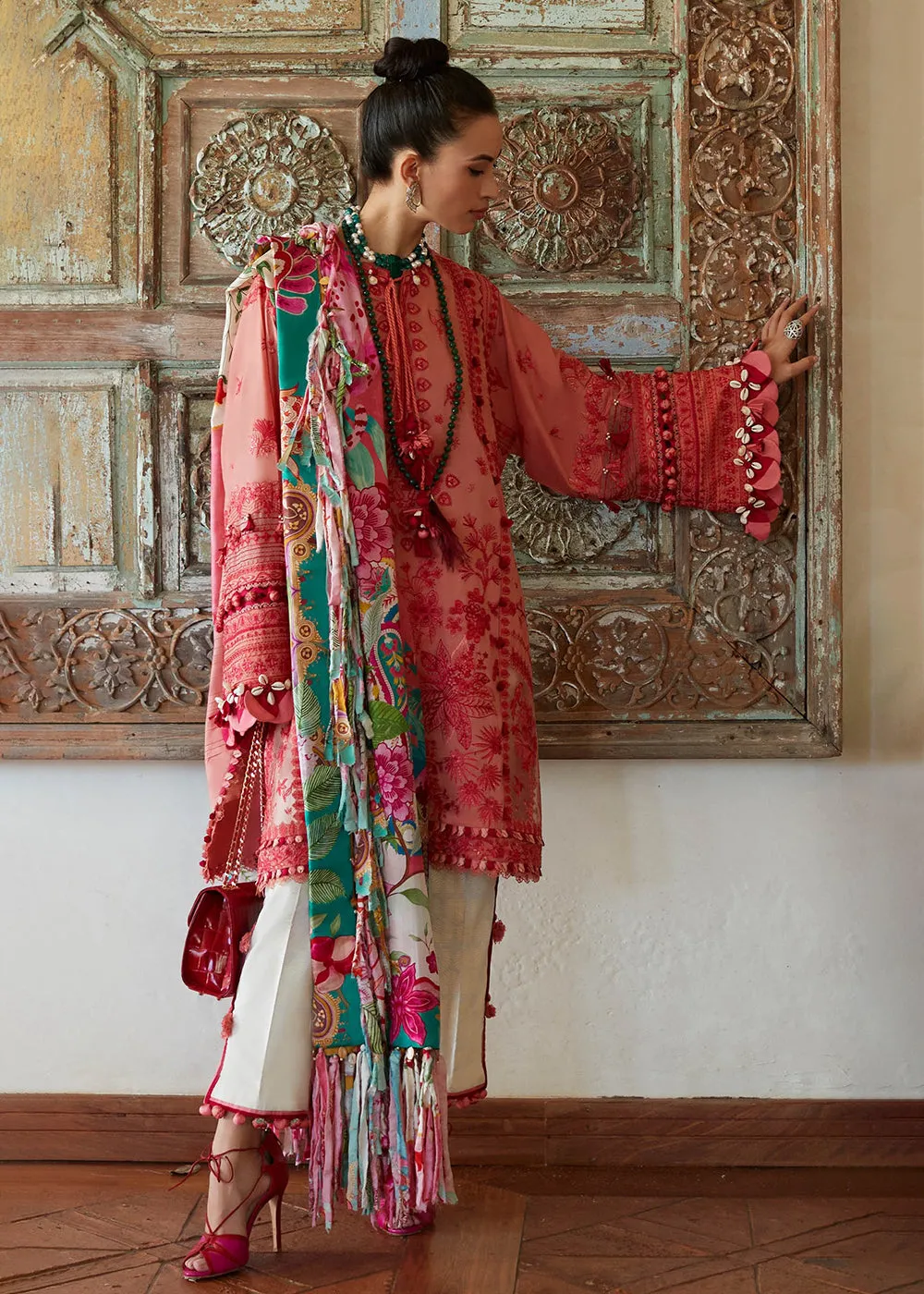 Peach Lawn Suit - Elan - Luxury Lawn '23 - ARNA-EL23-05B