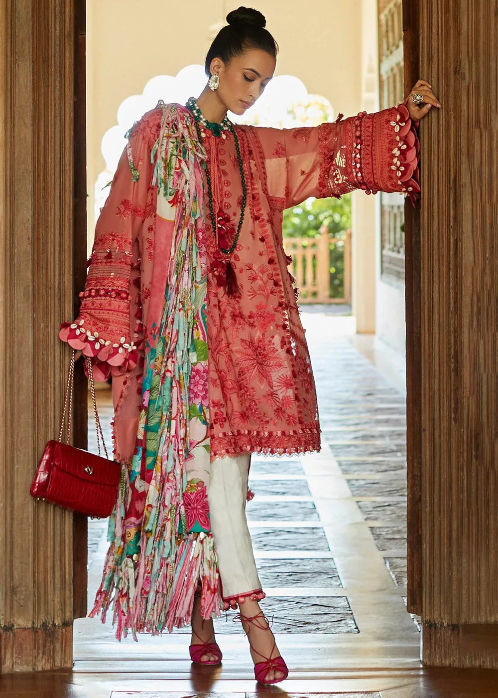 Peach Lawn Suit - Elan - Luxury Lawn '23 - ARNA-EL23-05B