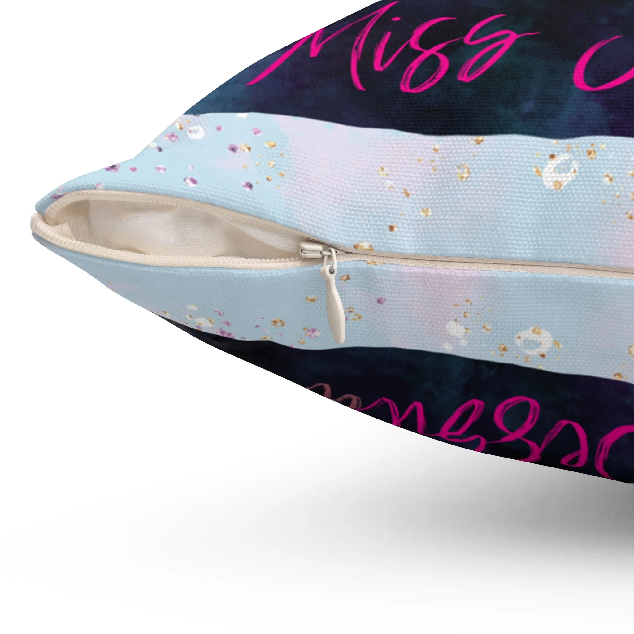 Personalised Spun Polyester Square Pillow, Teacher Cushion