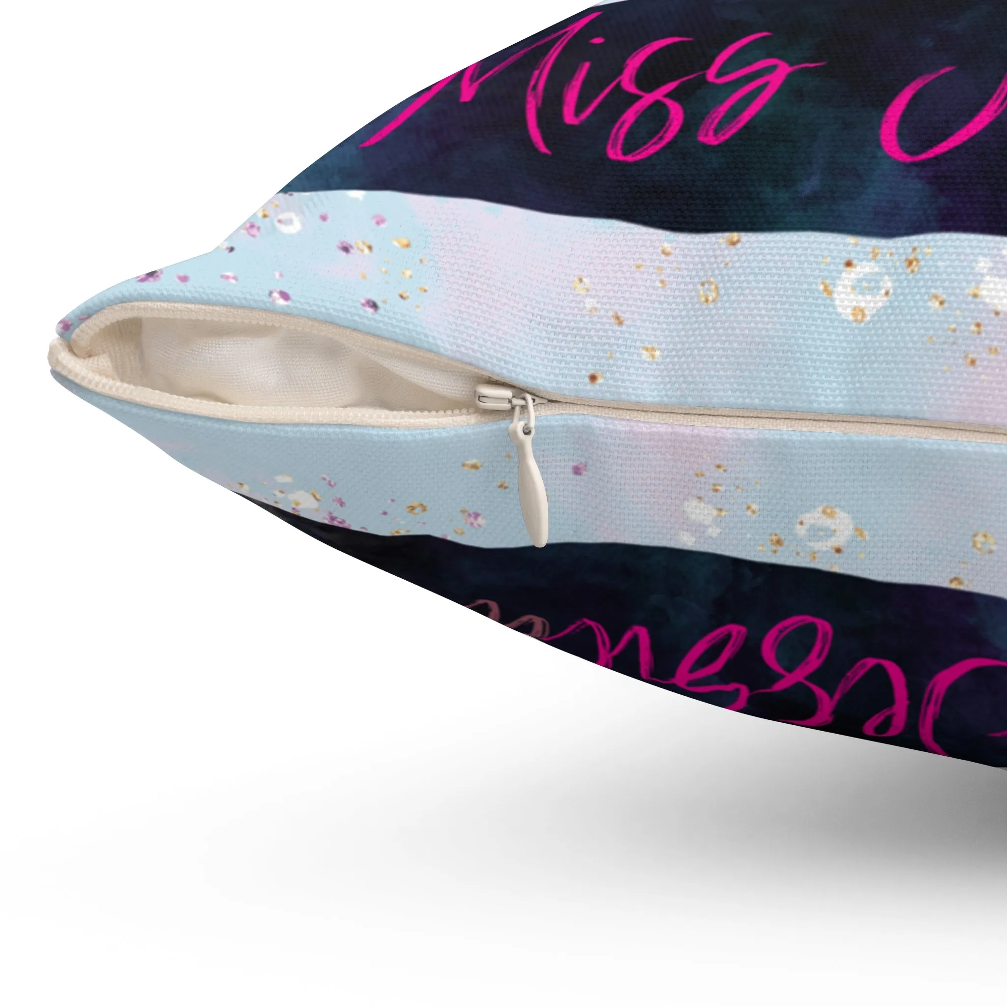 Personalised Spun Polyester Square Pillow, Teacher Cushion