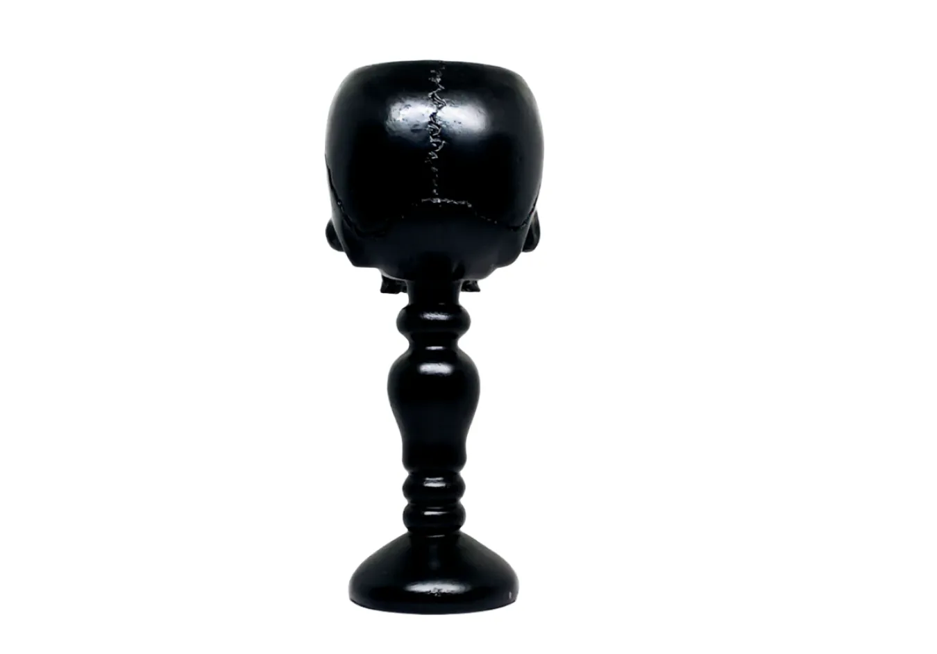 Resin Skull Tall Candle Holder
