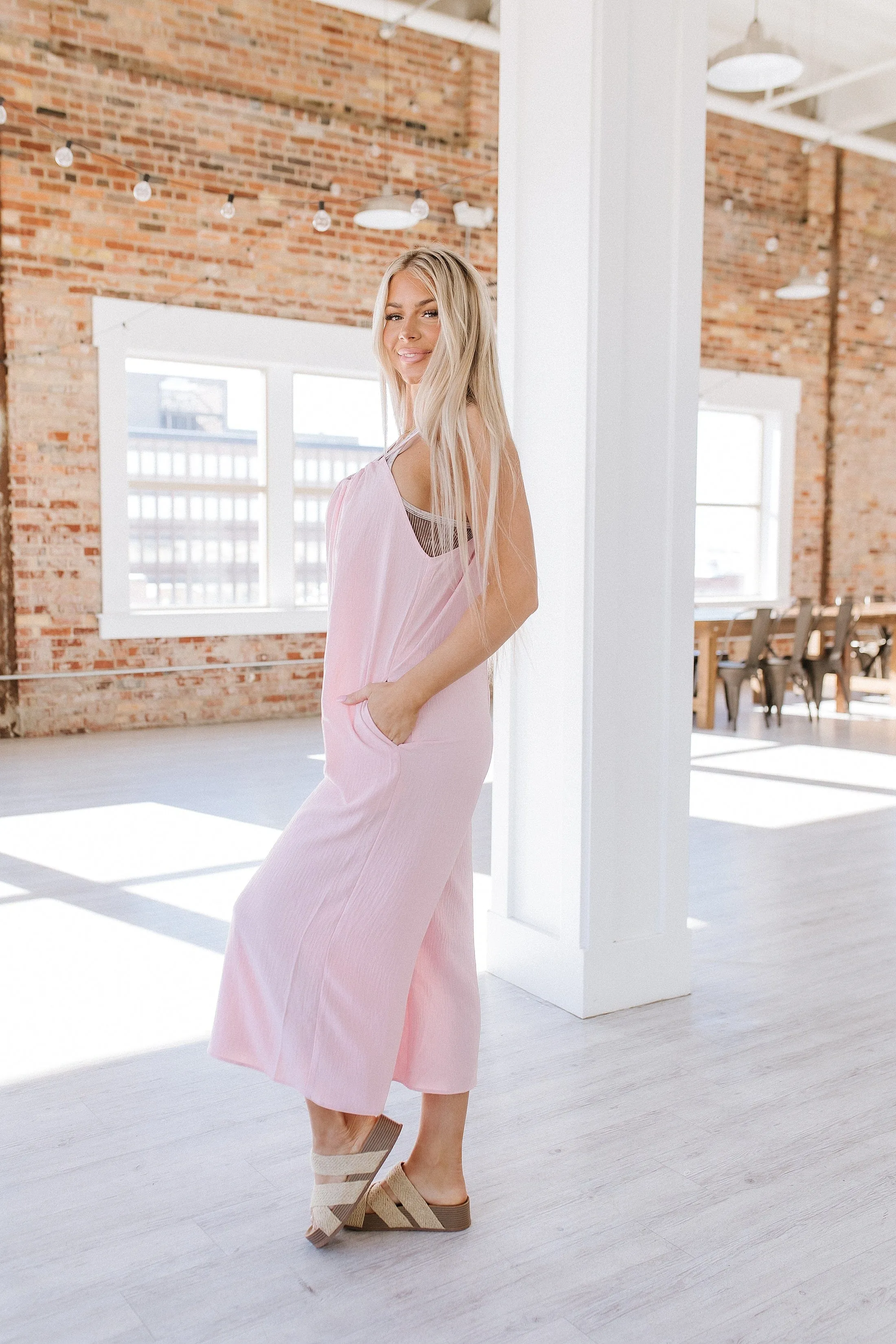 SALE - Delaney Woven Jumpsuit | Size Small