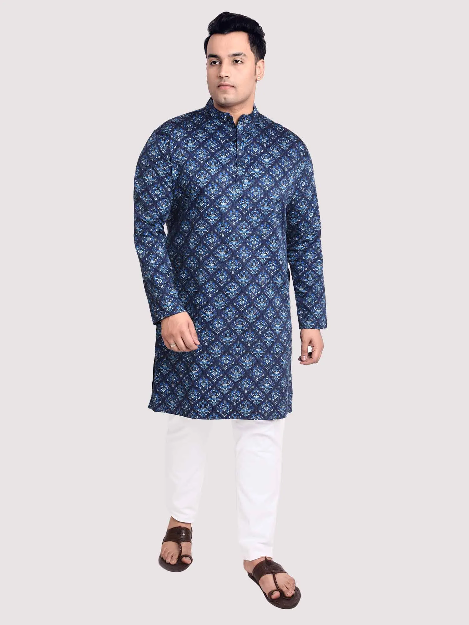 Sapphire Jaal Digital Printed Kurta Men's Plus Size