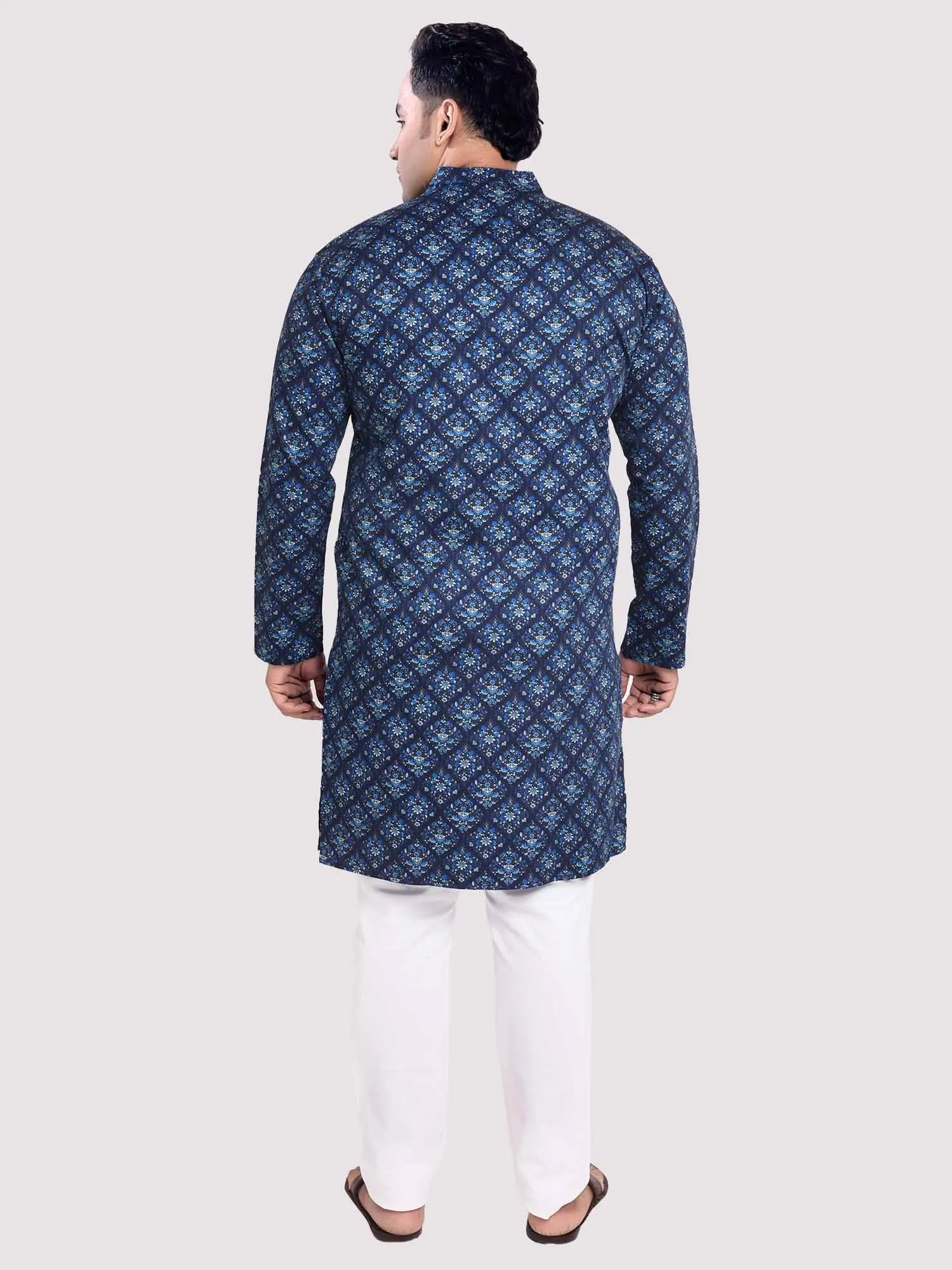 Sapphire Jaal Digital Printed Kurta Men's Plus Size
