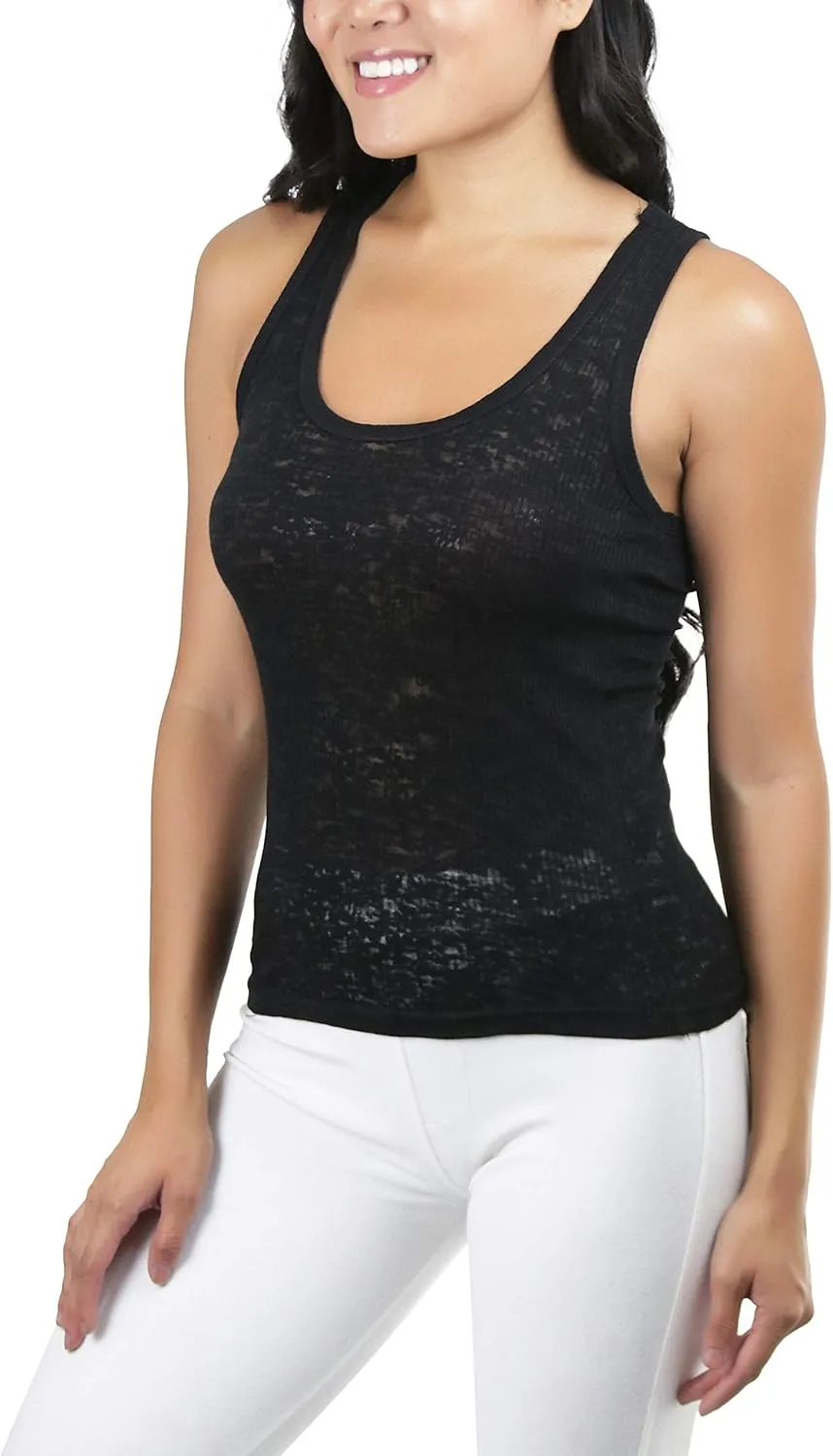 ToBeInStyle Women's Racerback Classic Solid Print Tank Top