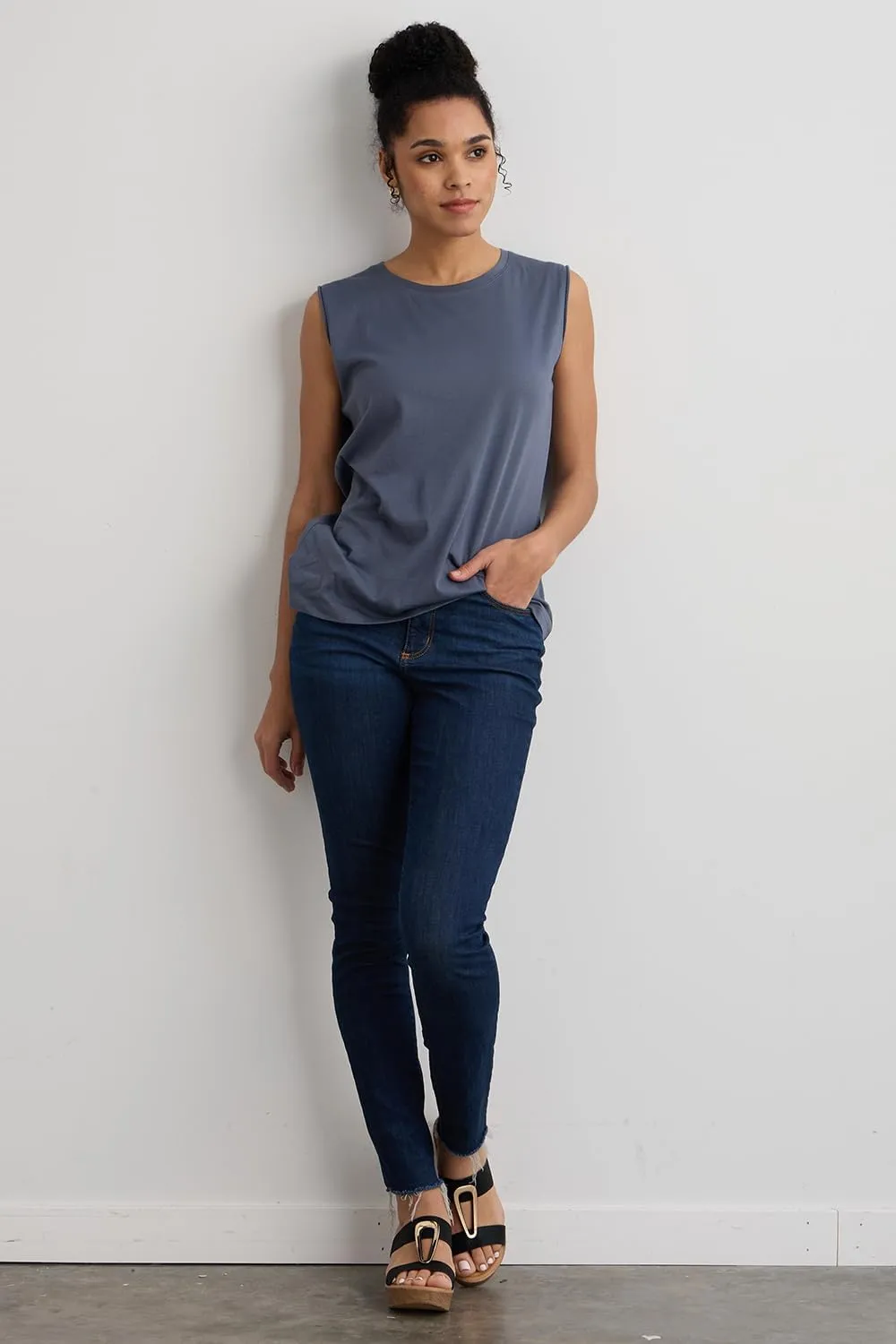 Women's 100% Organic Pima Cotton Sleeveless Tee