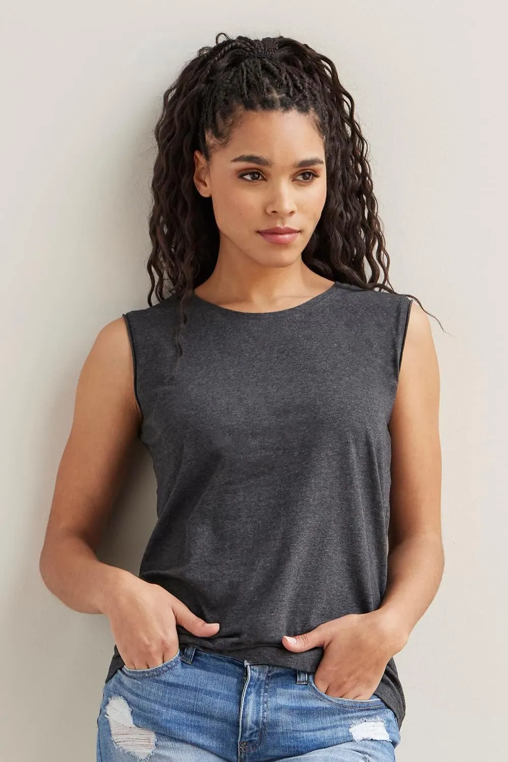 Women's 100% Organic Pima Cotton Sleeveless Tee