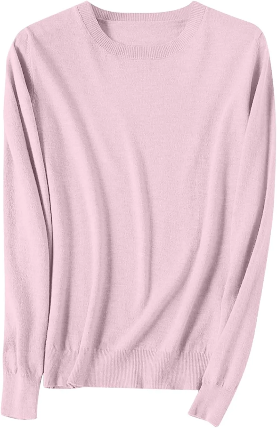 Women's Cotton Wool Base Layer Shirts Tops Casual Crewneck Long Sleeve Sweaters Travel Hiking Pullover Sweater