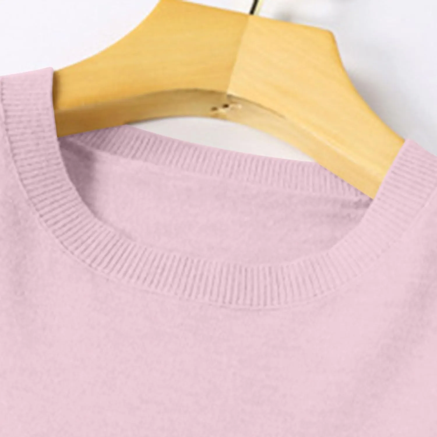 Women's Cotton Wool Base Layer Shirts Tops Casual Crewneck Long Sleeve Sweaters Travel Hiking Pullover Sweater